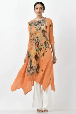 Kiran Uttam Ghosh Mango Sunflower Printed Tunic