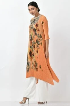 Kiran Uttam Ghosh Mango Sunflower Printed Tunic 11 Kiran Uttam Ghosh Mango Sunflower Printed Tunic -Inca Sales Store kug2021014 4