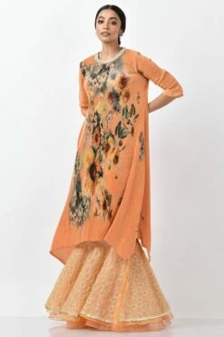 Kiran Uttam Ghosh Mango Sunflower Printed Tunic 12 Kiran Uttam Ghosh Mango Sunflower Printed Tunic -Inca Sales Store kug2021014 5