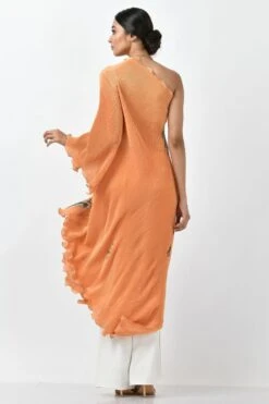 Kiran Uttam Ghosh Mango Sunflower Printed One Shoulder Dress -Inca Sales Store kug2021017 6