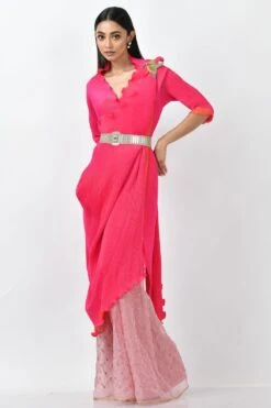 Kiran Uttam Ghosh Hexagon Embroidered Diamante Belt