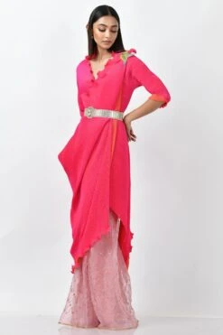 Kiran Uttam Ghosh Hexagon Embroidered Diamante Belt -Inca Sales Store kug20219 3