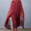 Torani Maroon Abhra Kurta Set