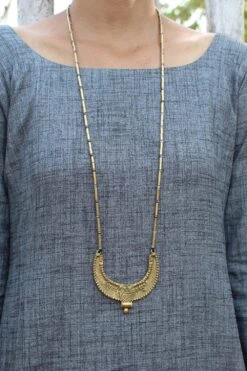 Messiah Craft Ethnic Brass Pendant Necklace