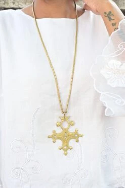 Messiah Craft Brass Cross Pendant Chain