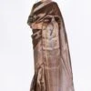 Mimamsaa Burgundy Tissue Silk Sari