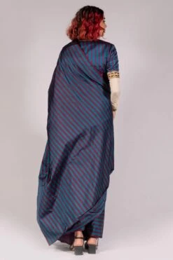 Mimamsaa Teal & Wine V Neck Blouse -Inca Sales Store mim01224 4