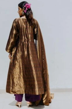 Mimamsaa Antique Gold Tissue Kurta Set -Inca Sales Store mim01310 5