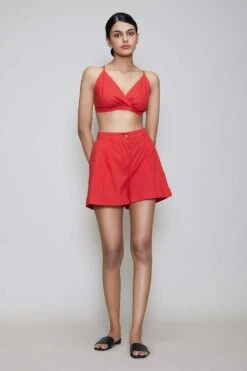 Mati Red Bralette & Shorts Set