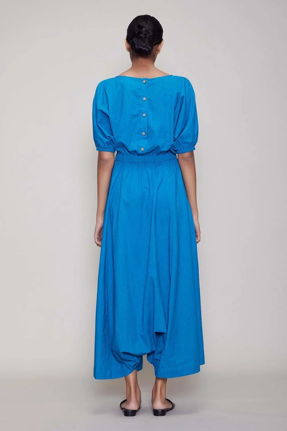 Mati Blue Jumpsuit With Elasticated Waist 6 Mati Blue Jumpsuit With Elasticated Waist - Image 4