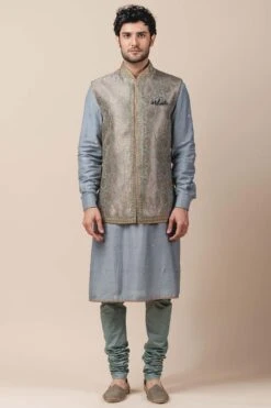 Tarun Tahiliani Men Jade Green Bundi Jacket -Inca Sales Store mw ssu stx wc 1 2