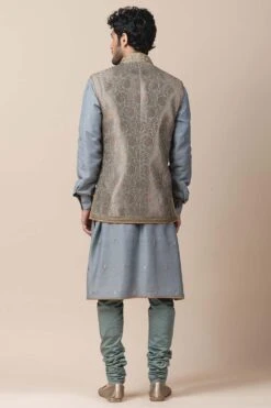 Tarun Tahiliani Men Jade Green Bundi Jacket -Inca Sales Store mw ssu stx wc 1 4