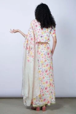 Nadiya Paar Floral Satin Blouse -Inca Sales Store napa4 3