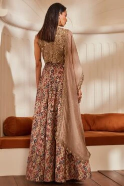 Nikita Mhaisalkar Brick Printed Sheeted Lehenga Set -Inca Sales Store nf f22 006 4