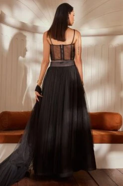 Nikita Mhaisalkar Black Tulle Embellished Lehenga Set 11 Nikita Mhaisalkar Black Tulle Embellished Lehenga Set -Inca Sales Store nf f22 015 5