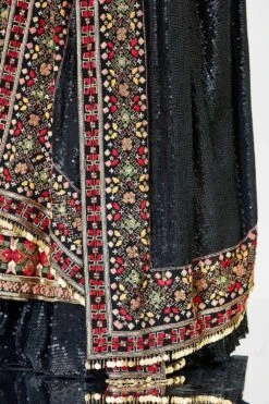 Nakul Sen Black Anarkali Set With Tribal Embroidery -Inca Sales Store ns 1035 5