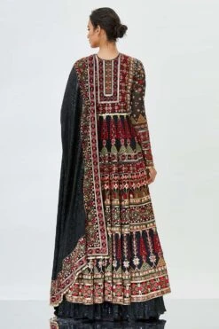 Nakul Sen Black Anarkali Set With Tribal Embroidery -Inca Sales Store ns 1035 6