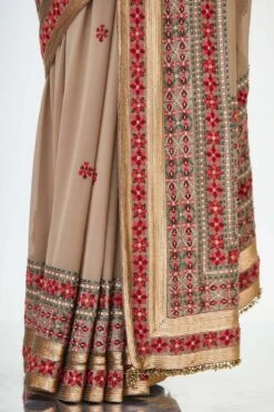 Nakul Sen Embroidered Chiffon Saree With Blouse -Inca Sales Store ns 1044 4