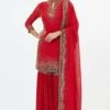Nakul Sen Red Sequin Embroidered Sharara Set -Inca Sales Store ns 2903 re 1