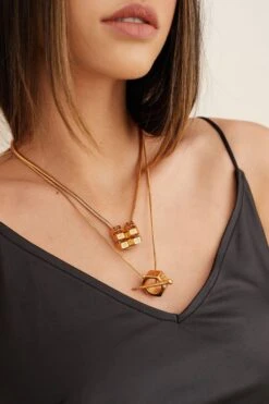 Outhouse Poppi Bolt-T Pendant Necklace -Inca Sales Store ohaw21pe071 2