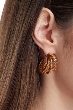 Outhouse Twisted Hoop Earrings -Inca Sales Store ohcd21ea081 3