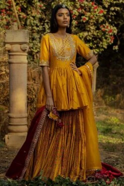 Punit Balana Dori Work Peplum Gharara Set -Inca Sales Store pbmr 66 3