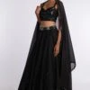 Punit Balana Silk Chanderi Lehenga Set With Mirror Work 2 Punit Balana Silk Chanderi Lehenga Set With Mirror Work -Inca Sales Store pbrb 46 02