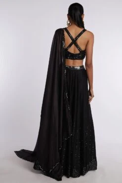 Punit Balana Silk Chanderi Lehenga Set With Mirror Work -Inca Sales Store pbrb 46 06