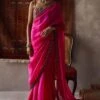 Punit Balana Fuschia Pink Organza Silk Sari Set 1 Punit Balana Fuschia Pink Organza Silk Sari Set -Inca Sales Store pbsb 91 1