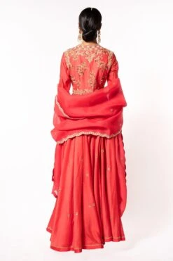 Petticoat Lane By Divya Pink Floral Embroidered Anarkali Set -Inca Sales Store pl0709 6