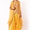 Petticoat Lane By Divya Yellow Embroidered Jacket & Dhoti With Cape -Inca Sales Store pl0712 1