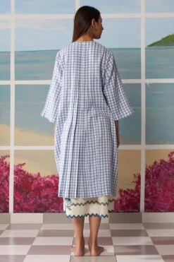 Ikai Blue Gingham Dress & Skirt Set 9 Ikai Blue Gingham Dress & Skirt Set -Inca Sales Store pld3133 4