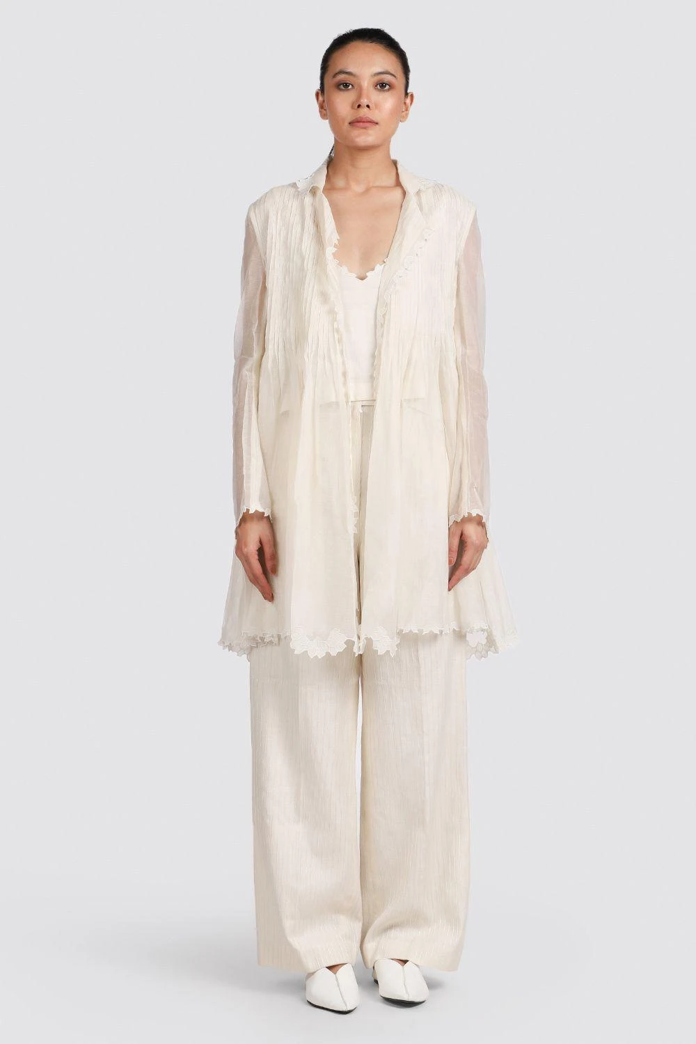 Ikai Cutwork Pleated Jacket 4 Ikai Cutwork Pleated Jacket - Image 2