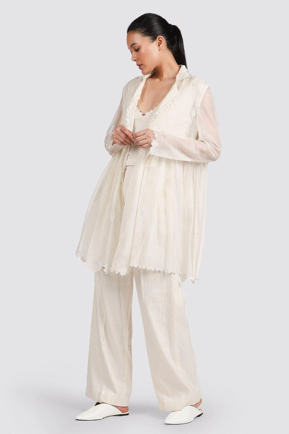 Ikai Cutwork Pleated Jacket 5 Ikai Cutwork Pleated Jacket - Image 3