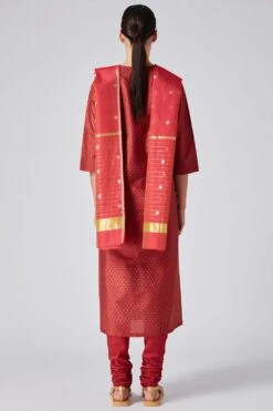 Red Cotton Silk Dupatta -Inca Sales Store pratap2010 2 6