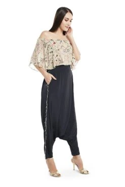 PS Pret By Payal Singhal Printed Off Shoulder Top With Low Crotch Pants -Inca Sales Store ps fw425 xx 2