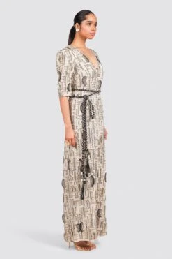 Payal Singhal Stone Georgette Embroidered Gown -Inca Sales Store ps fw703 2 1