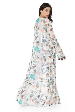 PS Pret By Payal Singhal White Cafe Morocco Printed Cape Set -Inca Sales Store ps fw712 d 4