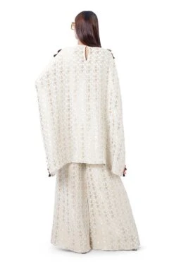 Payal Singhal Embroidered Kaftan With Multicolour Tassels -Inca Sales Store ps fw755 4