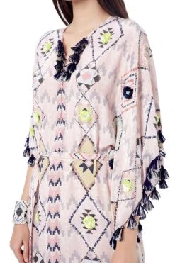Payal Singhal Diamond Printed Embroidered Kaftan With Belt -Inca Sales Store ps fw785 3