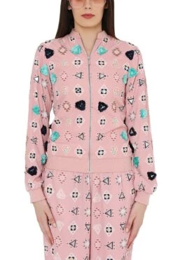 PS Pret By Payal Singhal Printed Back-tie Bomber Jacket & Joggers -Inca Sales Store ps fw796 3