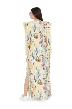PS Pret By Payal Singhal Yellow Printed Kaftan With High Slit -Inca Sales Store ps fw819 5