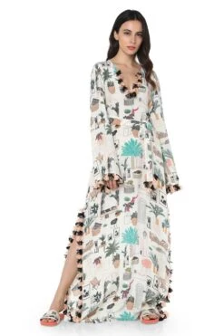 PS Pret By Payal Singhal Cafe Morocco Print Crepe Beyza Kaftan -Inca Sales Store ps kf0046 2