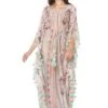 PS Pret By Payal Singhal Grey Ikat Stripe Printed Kaftan With Tassels -Inca Sales Store ps kf0048 b 1