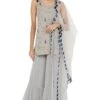 Payal Singhal Grey Georgette Embroidered Sharara Set 1 Payal Singhal Grey Georgette Embroidered Sharara Set -Inca Sales Store ps kp0092 1