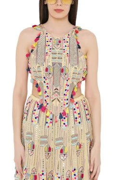 Payal Singhal Pale Yellow Lehenga Set With Embroidered Choli 10 Payal Singhal Pale Yellow Lehenga Set With Embroidered Choli -Inca Sales Store ps lh0019 3