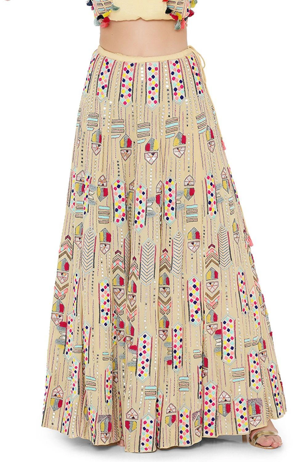 Payal Singhal Pale Yellow Lehenga Set With Embroidered Choli 7 Payal Singhal Pale Yellow Lehenga Set With Embroidered Choli - Image 5