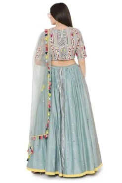 Payal Singhal Pale Blue Brocade Lehenga Set -Inca Sales Store ps lh0020 c 6