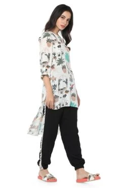 PS Pret By Payal Singhal Cafe Morocco Print Asymmetrical Tunic -Inca Sales Store ps tu1358 a 3