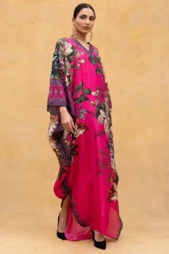 Rajdeep Ranawat Fuchsia Floral Printed Kaftan -Inca Sales Store r 32rr5 3